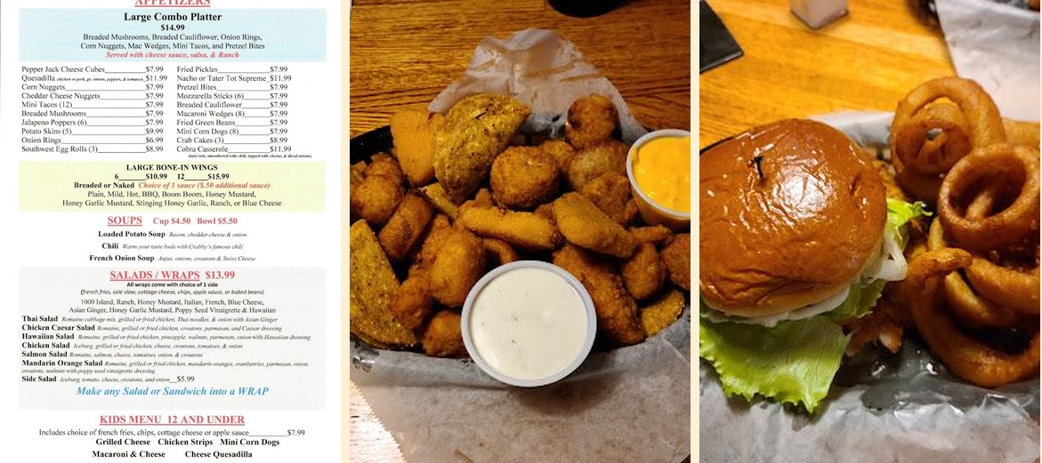 The Logger House Menu